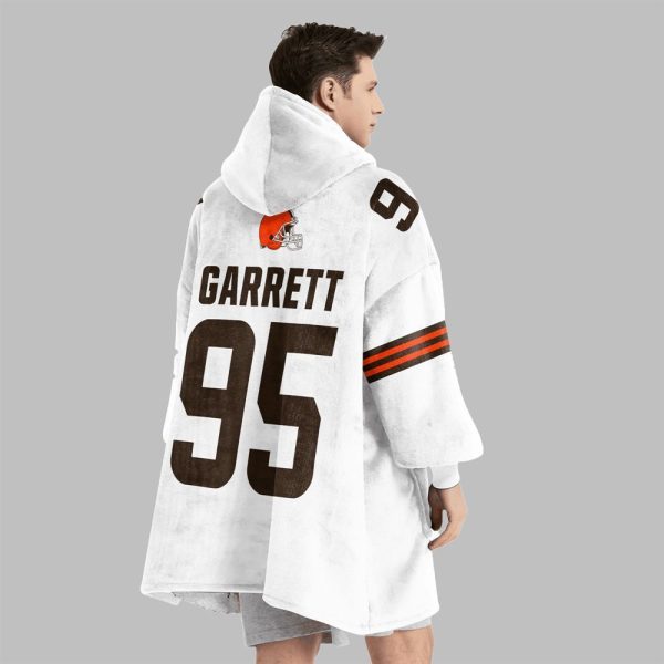 2025 Garrett 95 Browns Football Blanket Hoodie 8