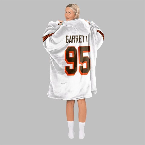 2025 Garrett 95 Captain Cleveland Football Blanket Hoodie 5