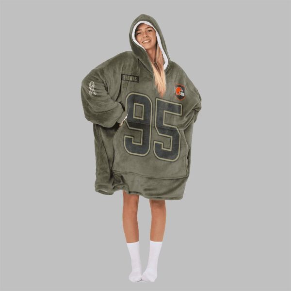 2025 Garrett 95 Cleveland Football Blanket Hoodie 3