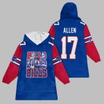 2025 Go Bills Go Allen 17 Blanket Hoodie