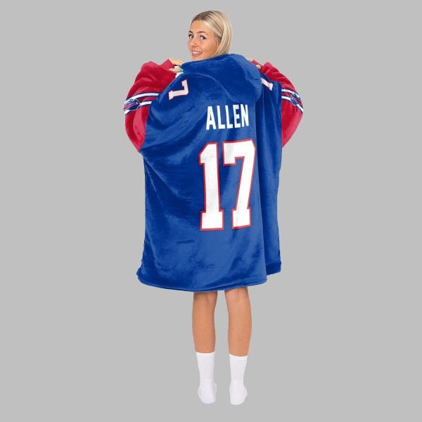 2025 Go Bills Go Allen 17 Blanket Hoodie 2