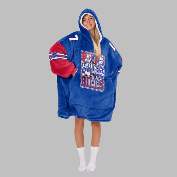 2025 Go Bills Go Allen 17 Blanket Hoodie 3