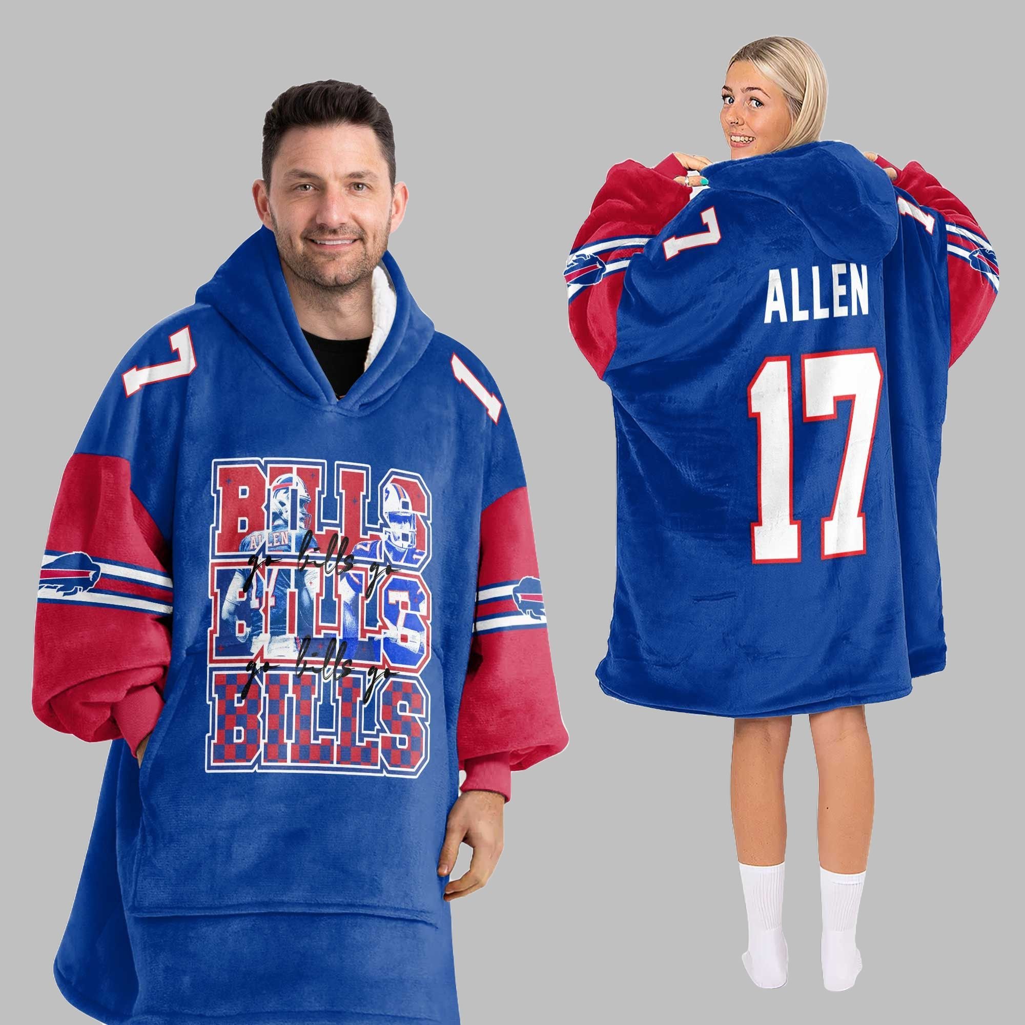2025 Go Bills Go Allen 17 Blanket Hoodie 5 2025 Go Bills Go Allen 17 Blanket Hoodie 5