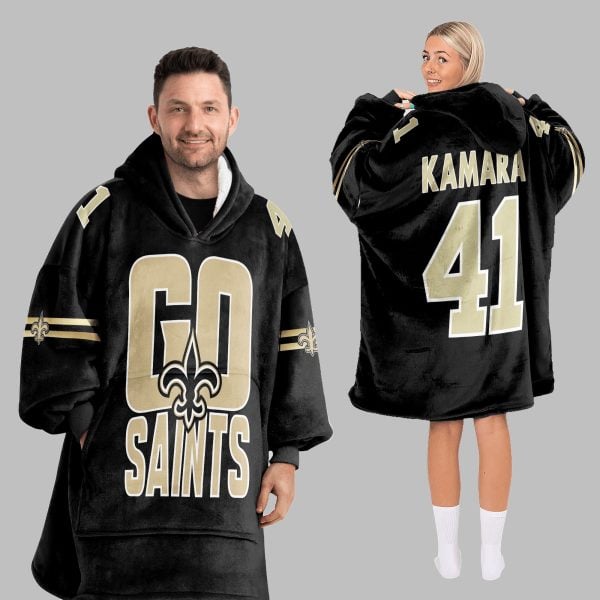 2025 Go Saints Kamara 44 Blanket Hoodie 2