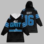 2025 Goff 16 All Grit Lions Blanket Hoodie