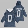 2025 Gonzalez 0 New England Football Blanket Hoodie 1