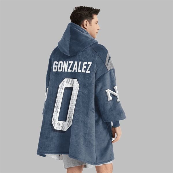 2025 Gonzalez 0 New England Football Blanket Hoodie 3