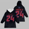 2025 H town Anderson Jr 24 Houston Football Blanket Hoodie 1