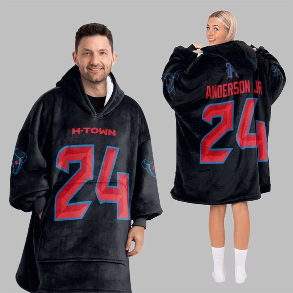2025 H-town Anderson Jr 24 Houston Blanket Hoodie