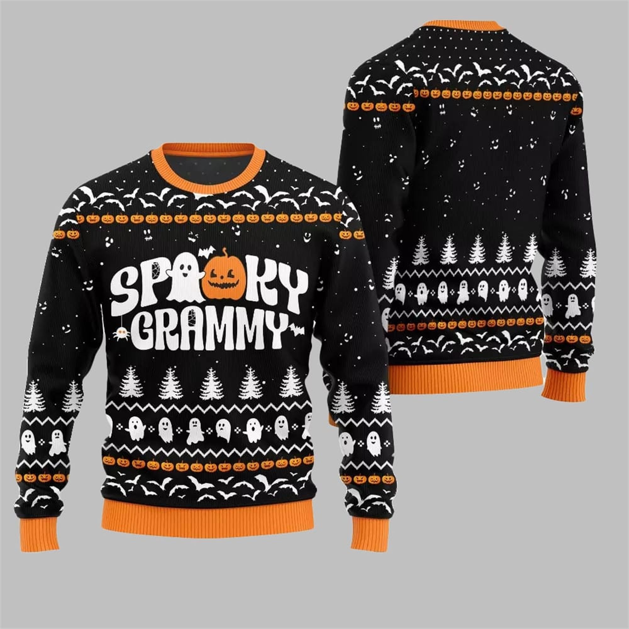2025 Halloween Spooky Grammy Ugly Sweater 2025 Halloween Spooky Grammy Ugly Sweater