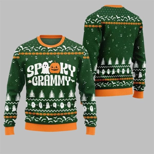 2025 Halloween Spooky Grammy Ugly Halloween Sweater 2