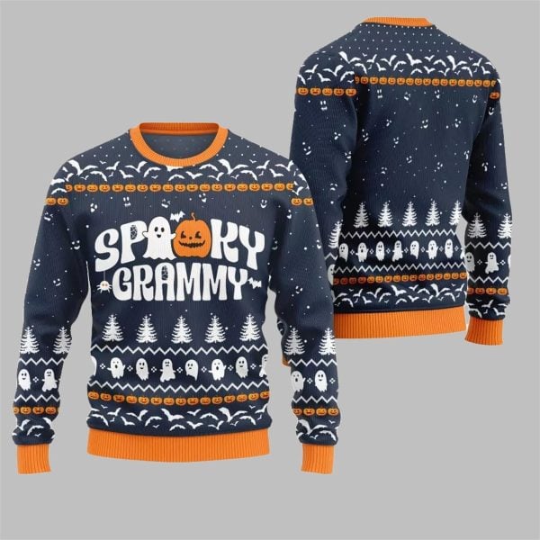 2025 Halloween Spooky Grammy Ugly Halloween Sweater 3
