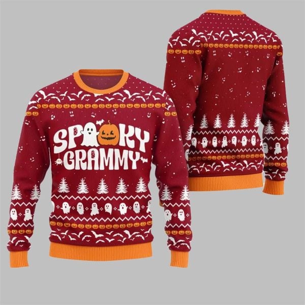 2025 Halloween Spooky Grammy Ugly Halloween Sweater 4