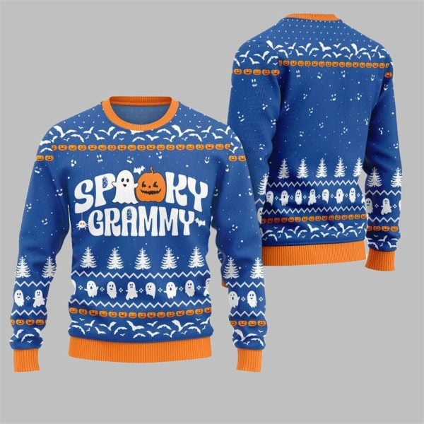 2025 Halloween Spooky Grammy Ugly Halloween Sweater 5