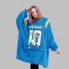 2025 Herbert 10 LA Chargers Blanket Hoodie 9 2025 Herbert 10 LA Changers Blanket Hoodie 5