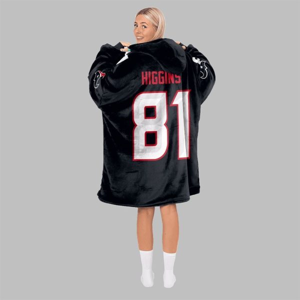 2025 Higgins 81 Houston Football Blanket Hoodie 4
