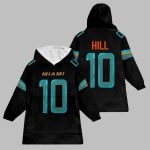 2025 Hill 10 Miami Football Blanket Hoodie