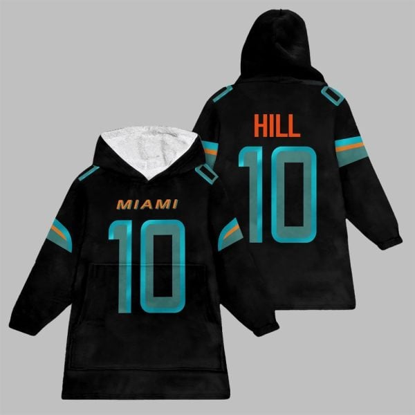 2025 Hill 10 Miami Football Blanket Hoodie 1