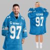 2025 Hutchinson 97 Detroit Football Blanket Hoodie 3