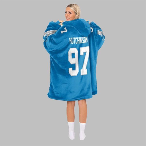 2025 Hutchinson 97 Detroit Football Blanket Hoodie 5