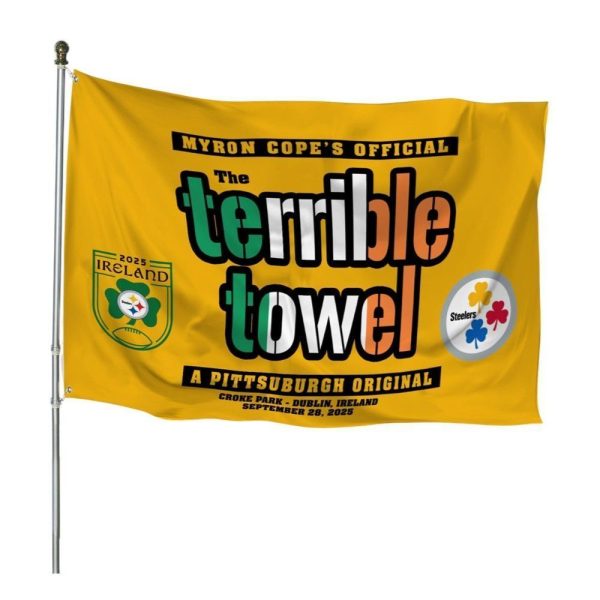 2025 Ireland Myron Steelers Cope's The Terrible Towel A Pittsuburgh Original Flag (2)
