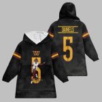 2025 Jayden Daniels 5 Commanders Blanket Hoodie