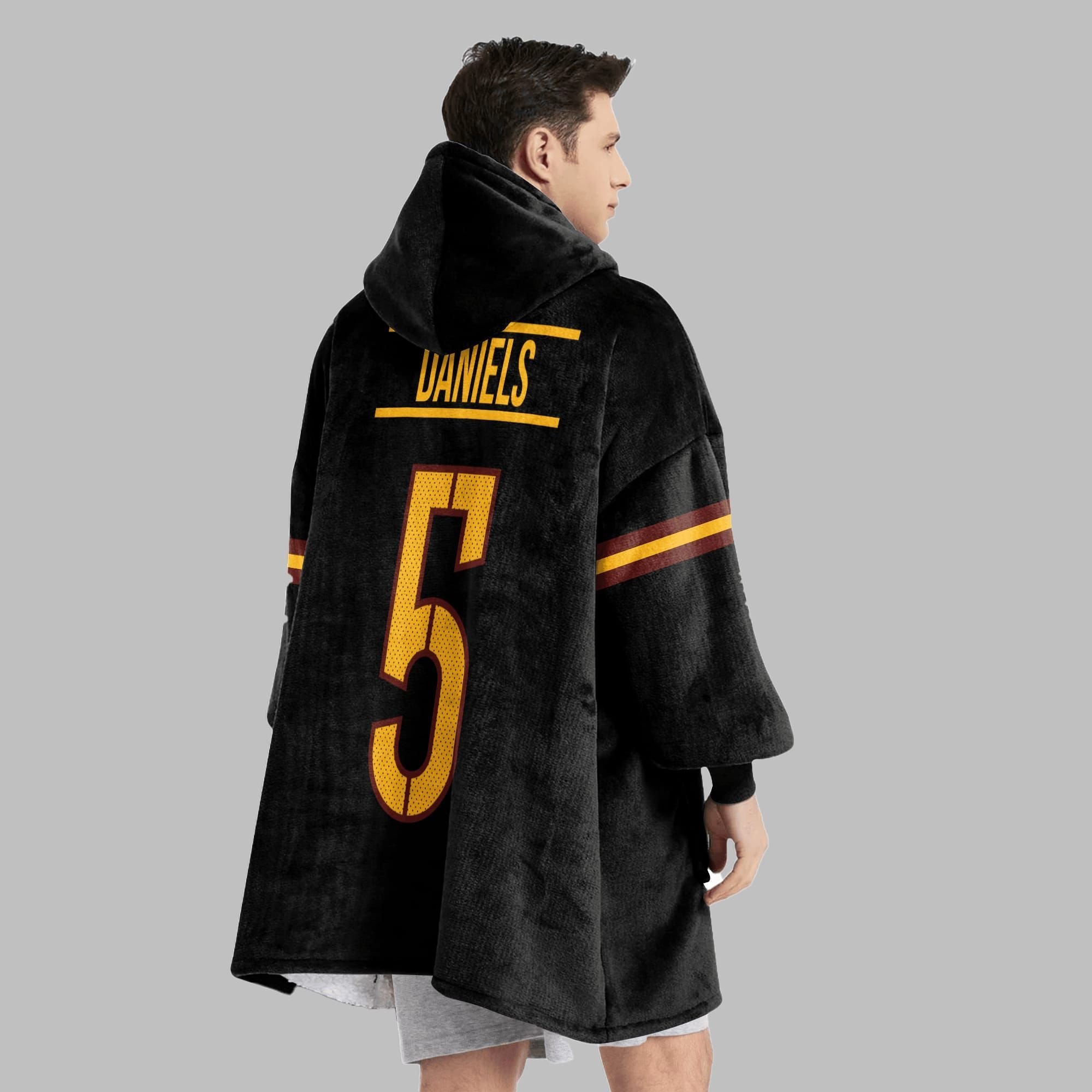 2025 Jayden Daniels 5 Commanders Blanket Hoodie 3 2025 Jayden Daniels 5 Commanders Blanket Hoodie 3