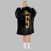 2025 Jayden Daniels 5 Commanders Blanket Hoodie 8 2025 Jayden Daniels 5 Commanders Blanket Hoodie 4
