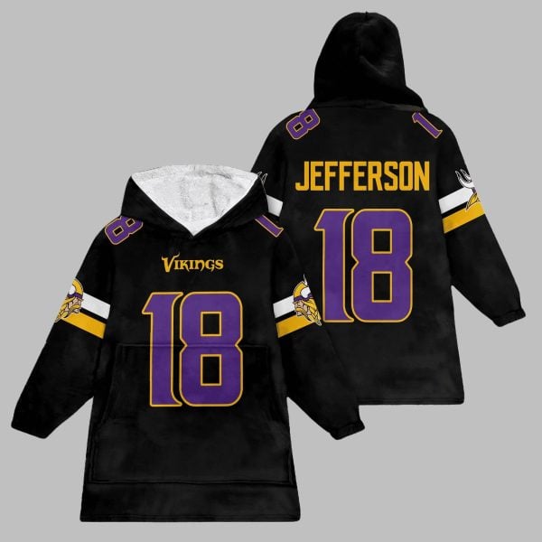 2025 Jefferson 18 Minnesota Football Blanket Hoodie 1