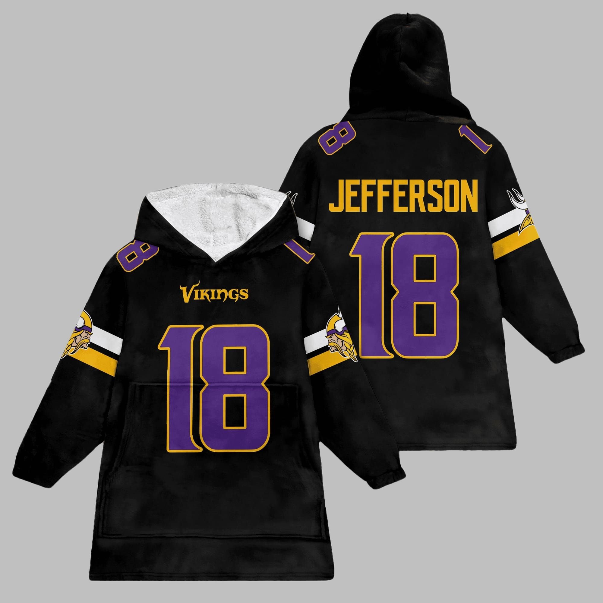 2025 Jefferson 18 Minnesota Football Blanket Hoodie 1 2025 Jefferson 18 Minnesota Football Blanket Hoodie 1