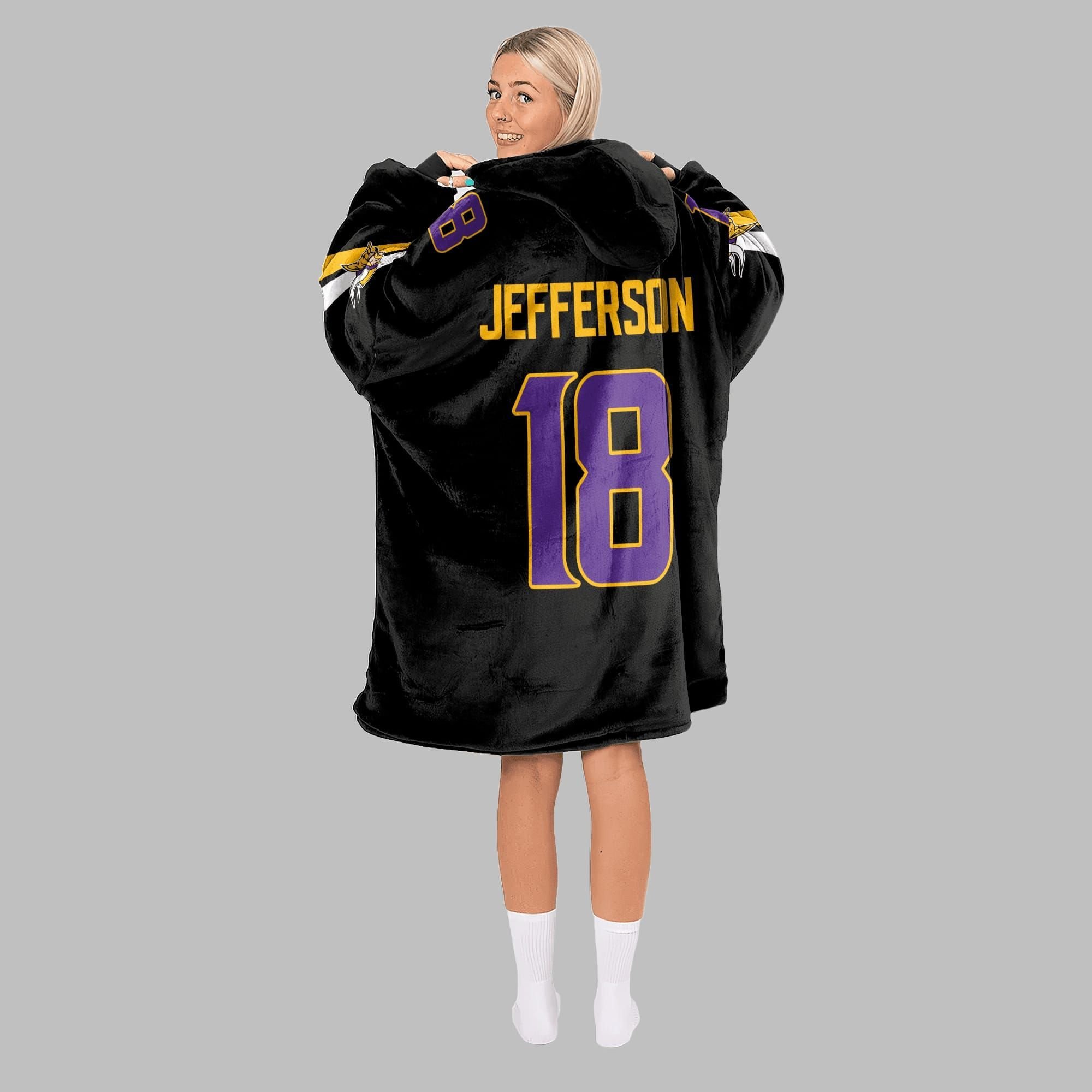 2025 Jefferson 18 Minnesota Football Blanket Hoodie 2 2025 Jefferson 18 Minnesota Football Blanket Hoodie 2