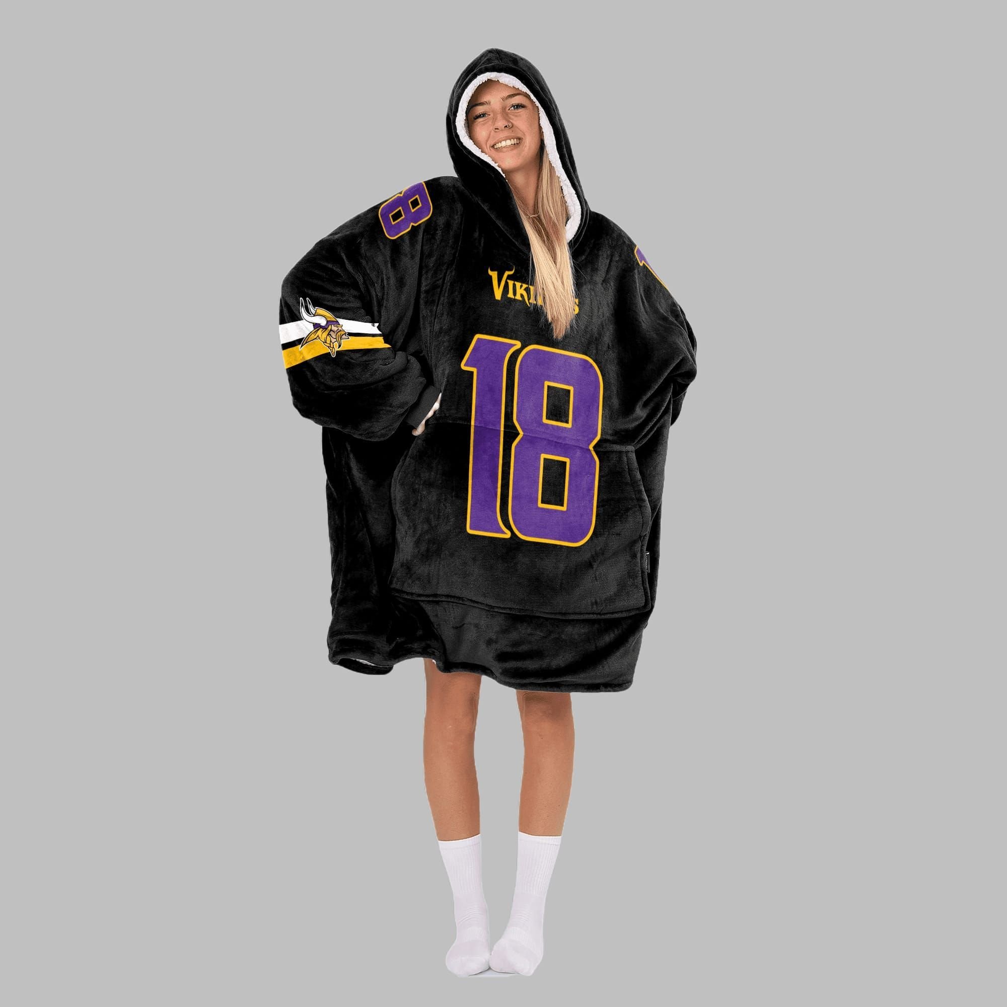 2025 Jefferson 18 Minnesota Football Blanket Hoodie 4 2025 Jefferson 18 Minnesota Football Blanket Hoodie 4