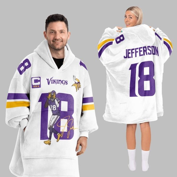 2025 Jefferson 18 Vikings Blanket Hoodie