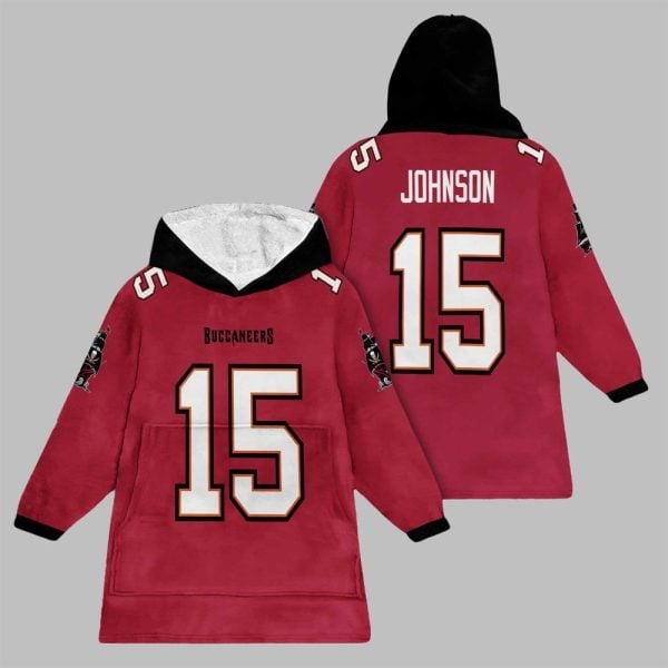2025 Johnson 15 Tampa Bay Football Blanket Hoodie 1