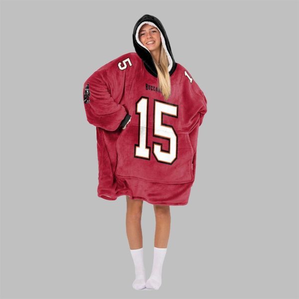 2025 Johnson 15 Tampa Bay Football Blanket Hoodie 2
