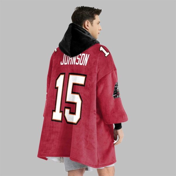 2025 Johnson 15 Tampa Bay Football Blanket Hoodie 3