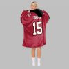 2025 Johnson 15 Tampa Bay Football Blanket Hoodie 4
