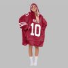 2025 Jones 10 San Francisco Football Blanket Hoodie 2