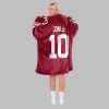 2025 Jones 10 San Francisco Football Blanket Hoodie 3