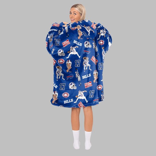 2025 Josh Allen Bills Mafia Blanket Hoodie 2