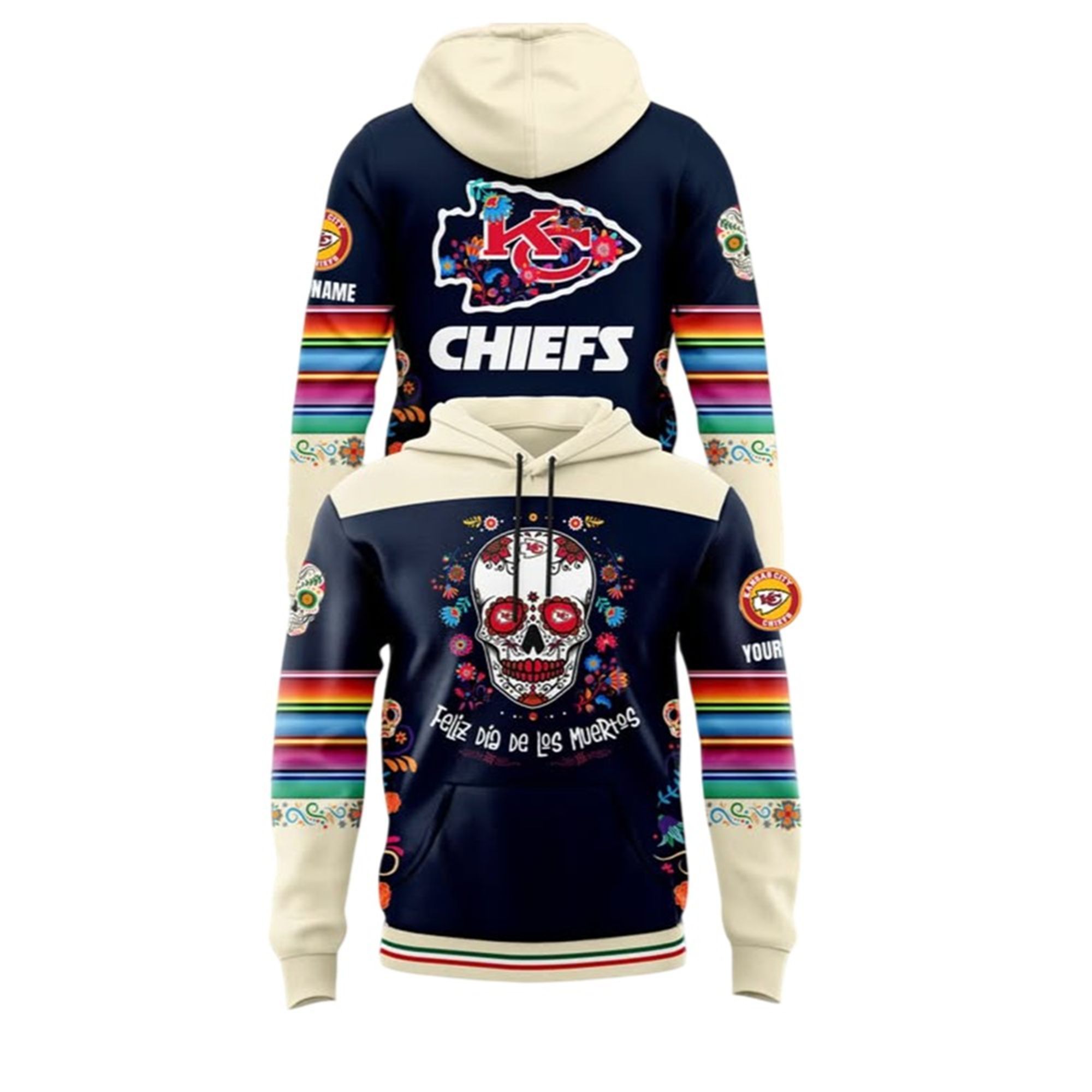 2025 KC Chiefs Dia De Los Muertos Hoodie 2 2025 KC Chiefs Dia De Los Muertos Hoodie 1 2