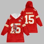 2025 KC Chiefs Mahomes 15 Blanket Hoodie