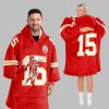 2025 KC Chiefs Mahomes 15 Blanket Hoodie 2