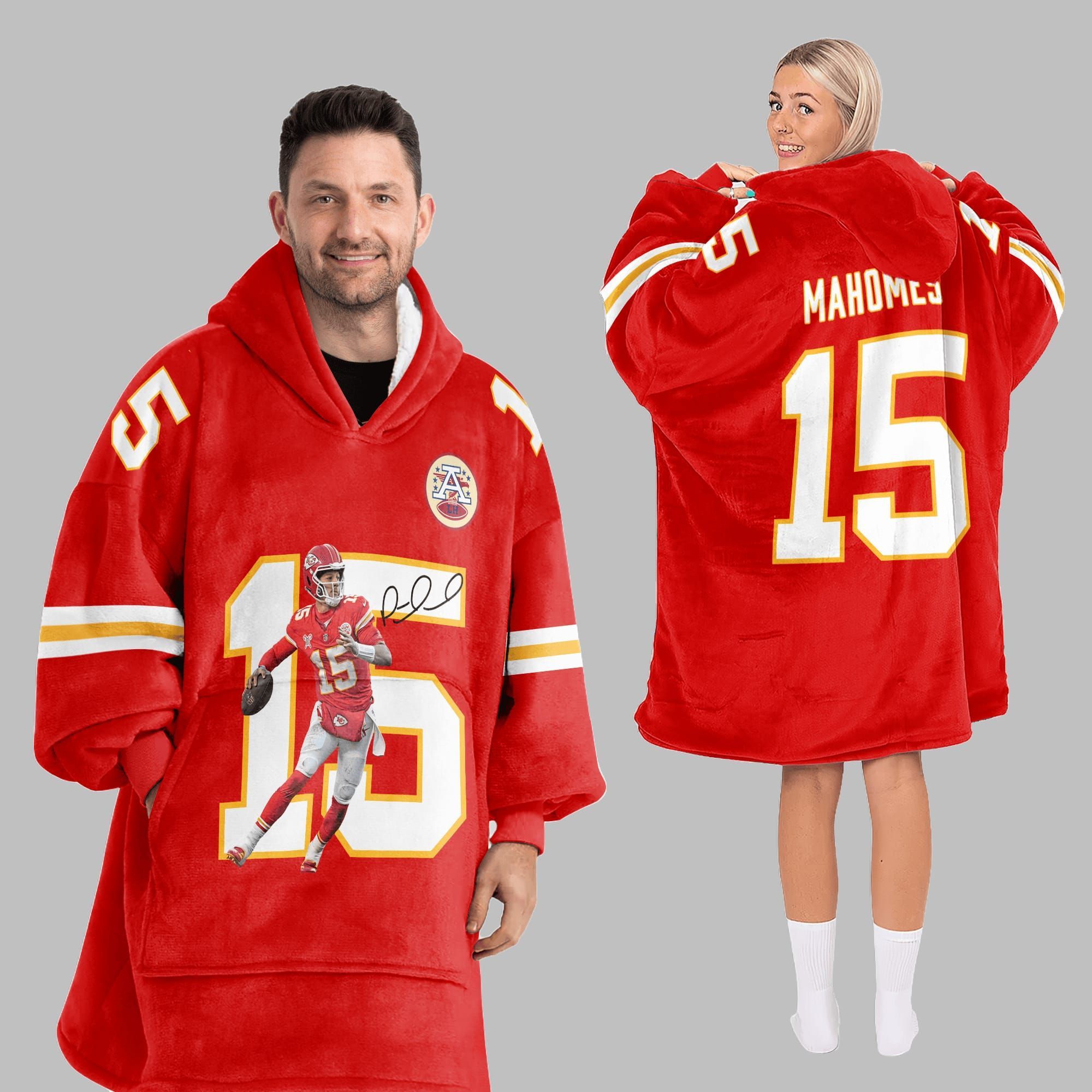 2025 KC Chiefs Mahomes 15 Blanket Hoodie 2 2025 KC Chiefs Mahomes 15 Blanket Hoodie 2