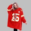 2025 KC Chiefs Mahomes 15 Blanket Hoodie 5