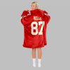 2025 Kelce 77 Captain Kansas City Football Blanket Hoodie 2