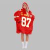 2025 Kelce 77 Captain Kansas City Football Blanket Hoodie 3