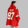 2025 Kelce 77 Captain Kansas City Football Blanket Hoodie 4