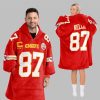 2025 Kelce 77 Captain Kansas City Football Blanket Hoodie 5