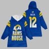 2025 LA Rams House Nacua 12 Blanket Hoodie 1